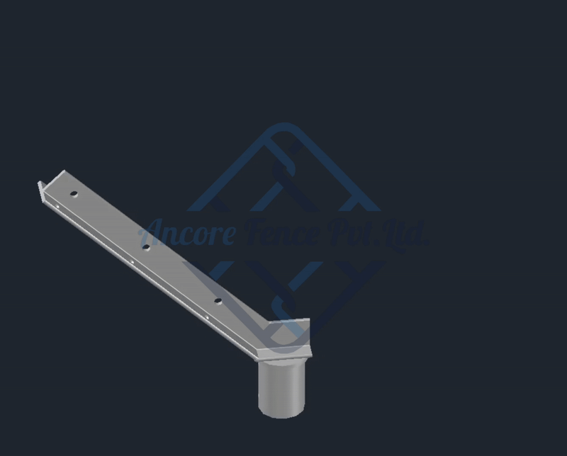 Barb Wire Arm 3 Wire Heavy Duty Outside Push